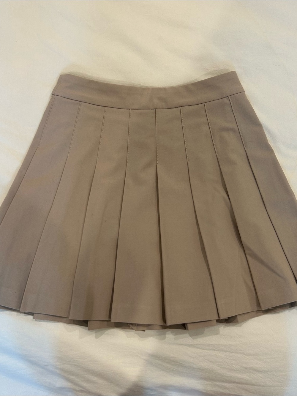 Sunday Best Taupe Pleated Mini Skirt